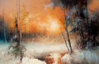 Зимний закат стих