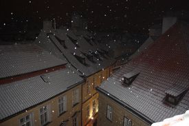 Стихи снег на крышах