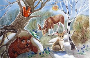 Стих в лесу весна