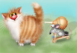 Стихи про кошку и мышку