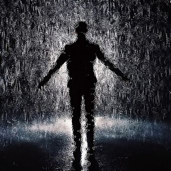 Под дождём стих