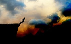 С обрыва стихи